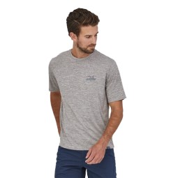 Vorderseite Patagonia Capilene Cool Daily Graphic Shirt in '73 Skyline: Feather Grey