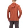 Montbell Wickron UV-Tect Hoodie beispielhafte Rückansicht in rot