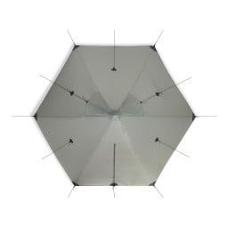 Liteway Scout Tarp Ultra von oben betrachtet, komplett geschlossen