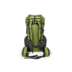 Liteway Elementum Ultragrid Rucksack 50L Avocado mit gepolsterten Schulterträgern und aufgesetzten Schultergurttaschen