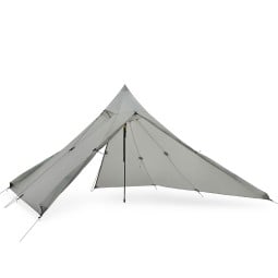 Liteway PyraOmm Max Tarp Ultra bleibt stabil auch wenn Eingänge geöffnet sind