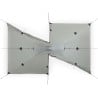 Liteway PyraOmm Duo Tarp Ultra von oben, zwei Eingänge geöffnet