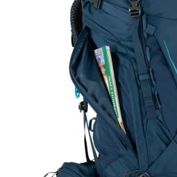 Osprey Kestrel 48 Rucksack mit großer Seitentasche für Karten o. ä.