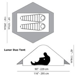 Abmessungen Six Moon Designs Lunar Duo Einwandzelt