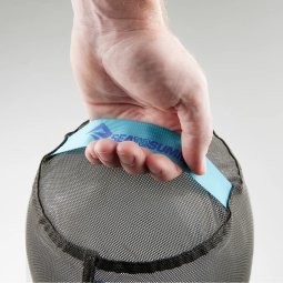 Sea to Summit Mesh Stuff Sack Atoll Blue mit Griff am Boden