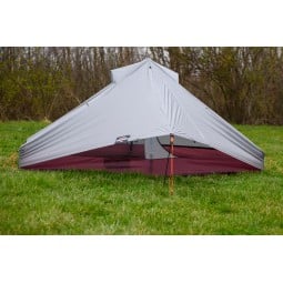 LightHeart Gear SoLong 6 Sil-Nylon Zelt Grey w Cranberry Floor