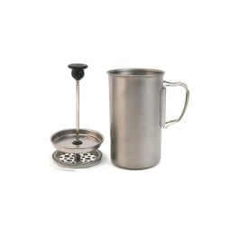 Snow Peak Titanium French Press mit Siebdeckel