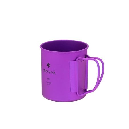 Snow Peak Ti-Single 450 Cup Eloxiert Titantasse lila Seitenansicht