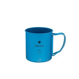Snow Peak Ti-Single 450 Cup Eloxiert Titantasse Blau