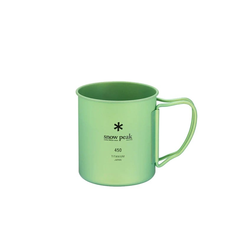 Snow Peak Ti-Single 450 Cup Eloxiert Titantasse Grün Snow Peak Ti-Single 450 Cup Eloxiert Titantasse Grün