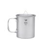 Keith Titanium 300ml Tasse mit aufgesetztem Deckel und ausgeklappten Griffen