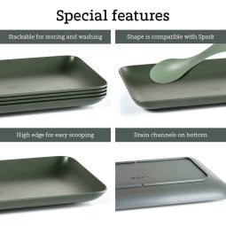 Features am rechteckigen Light My Fire Platter Camping Teller