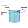 Soto Titanium Pot 1100 mit nutzbarem Volumen von ca. 800 ml für sprudelndes Kochen