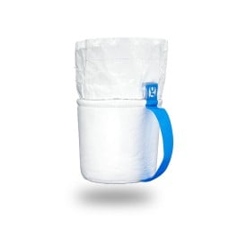 Gossamer Gear Pot Pocket Medium ausgeklappt mit weiteren 8 cm Material