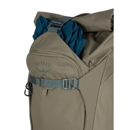 Osprey Metron 22 Tagesrucksack Tan Concrete mit Einschubtsache für Regenjacken