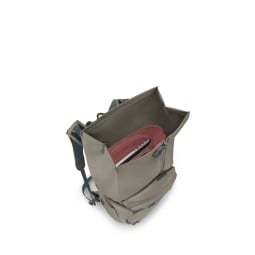 Blick in den Osprey Metron 22 Tagesrucksack Tan Concrete hinein