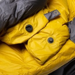 Mountain Equipment Helium GT 600 Daunenschlafsack mit einfachem Wärmekragen Verschluss