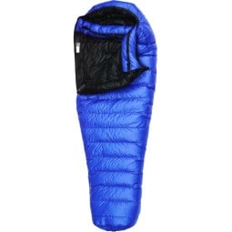 Western Mountaineering UltraLite Daunenschlafsack oben geöffnet