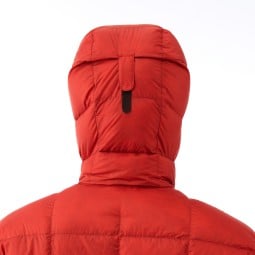 Rückansicht Kapuze Montbell Superior Down Parka