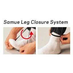 Samut Leg Closure System an der Montbell Superior Down Pants