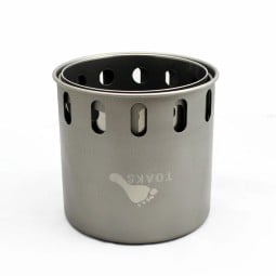 Toaks Titanium Backpacking Wood Burning Stove zusammengenestet