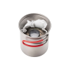 Evernew Ti Ultralight Deep Pot 640 beispielhaft mit Kartusche befüllt (nicht enthalten)