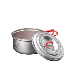 Evernew Ti Ultralight Pot 0,6L mit Deckel daneben