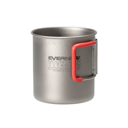 Evernew Ti Mug FH Titantasse 400ml mit eingeklappten Griffen