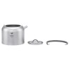 Keith Titanium Kettle 1,5 L mit abnehmbaren Teilen daneben