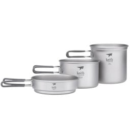 Keith Titanium Topfset 1200ml mit Pfanne Ti6014