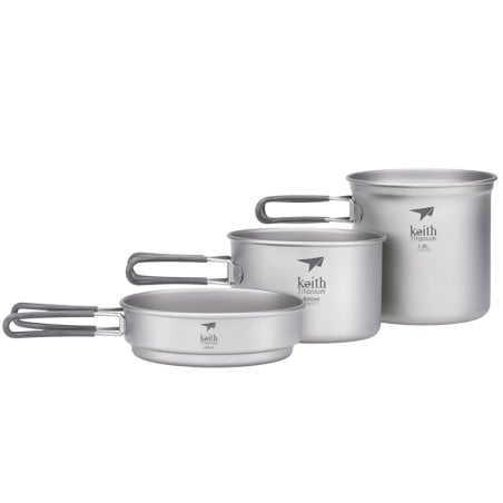 Keith Titanium Topfset 1200ml mit Pfanne Ti6014