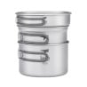 Keith Titanium Topfset 1200ml alle Töpfe ineinander gepackt
