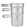 Keith Titanium Topfset 1200ml gestapelt