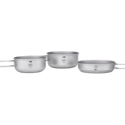 Keith Titanium 680ml Topfset Ti6053 beide Töpfe mit Pfanne