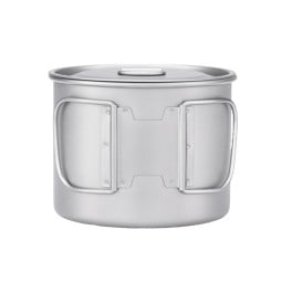 Rückansicht Keith Titanium 900ml Topf Ti3209 mit Klappgriffen