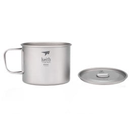 Keith Titanium 900ml Topf Ti3209 mit Deckel daneben
