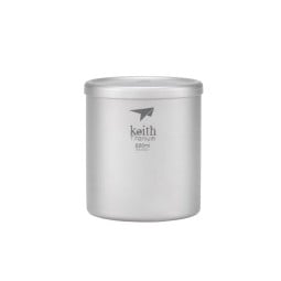 Keith Titanium Thermobecher Ti3301 mit aufgesetztem Deckel