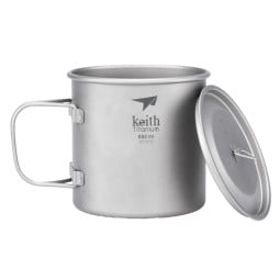 Keith Titanium 650ml Topf mit Deckel daneben