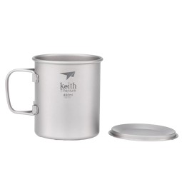 Keith Titanium 450ml Tasse mit Deckel daneben