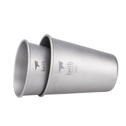 Keith Titanium Beer Cup Ti9001 und Ti9002 ineinander geschoben