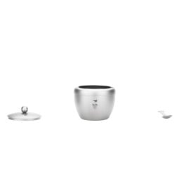 Keith Titanium Spice Ramekin Gewürzbehälter Ti8531 mit Deckel und Löffel daneben