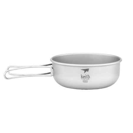 Keith Titanium Schüssel mit Griff 400 ml Ti5324