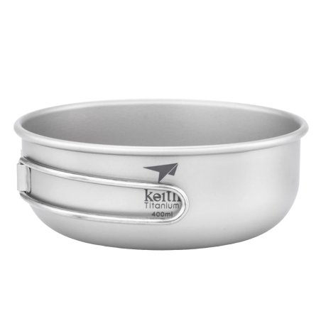 Keith Titanium Schüssel mit eingeklapptem Griff 400 ml Ti5324