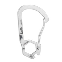 Keith Titanium Titankarabiner 12mm Schlüssel Ti1153 aufrecht