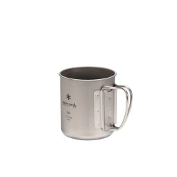 Snow Peak Ti-Single Wall 300 Mug mit ausgeklappten Griffen