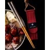 Snow Peak Wabuki Chopsticks im Einsatz