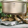 Keith Titanium Steam Rack Dampfgargestell als Topfstand genutzt