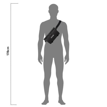 ORTLIEB Velo-Sling Lenkertasche schwarz als Slingbag Umhängetasche genutzt