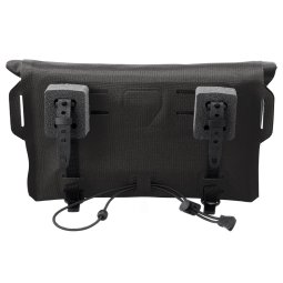Rückseite ORTLIEB Velo-Sling Lenkertasche schwarz mit verschiedenen Befestigungsoptionen