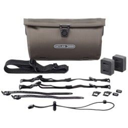 ORTLIEB Velo-Sling Lenkertasche Dark Sand mit umfangreichem Zubehör
